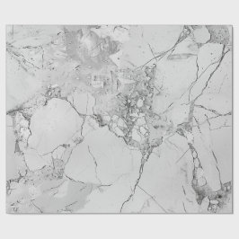 Grijs Elegant Wervelt "Marble Texture" Inpakpapier