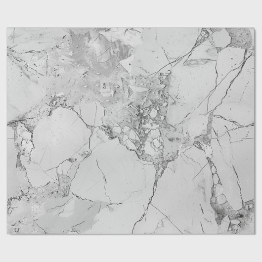 Grijs Elegant Wervelt "Marble Texture" Inpakpapier (Vlak)