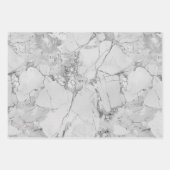 Grijs Elegant Wervelt Marmeren Textuur Wrapping Pa Inpakpapier Vel (Voorkant 2)