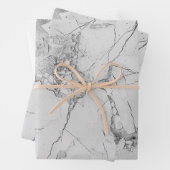 Grijs Elegant Wervelt Marmeren Textuur Wrapping Pa Inpakpapier Vel (In situ)