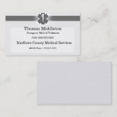 Grijs EMS/EMT Contact Kaart Visitekaartje (Voorkant / Achterkant)