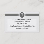 Grijs EMS/EMT Contact Kaart Visitekaartje (Voorkant)