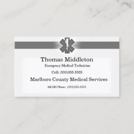 Grijs EMS/EMT Contact Kaart Visitekaartje