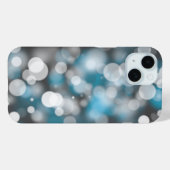 Grijs en Aqua Bokeh feestverlichting Case-Mate iPhone Case (Achterkant (horizontaal))