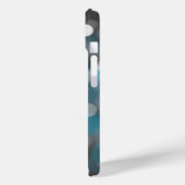 Grijs en Aqua Bokeh feestverlichting Case-Mate iPhone Case (Achterkant / Links)