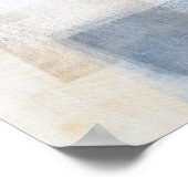 Grijs en beige Abstract Poster voor kunstschilderi (Hoek)