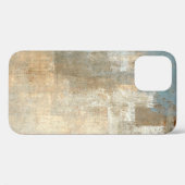 Grijs en Beige Abstracte Kunst Schilderijabstract, Case-Mate iPhone Case (Achterkant (horizontaal))