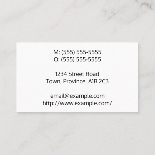 Grijs en beige, professioneel Visitekaartje (Achterkant)