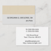 Grijs en beige, professioneel Visitekaartje (Voorkant / Achterkant)