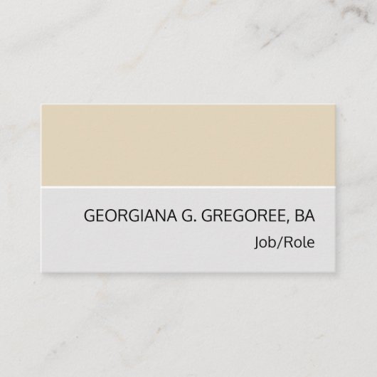 Grijs en beige, professioneel Visitekaartje (Voorkant)