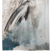 Grijs en blauw Abstract Kunstschilder.abstract, ar Douchegordijn (Voorkant)