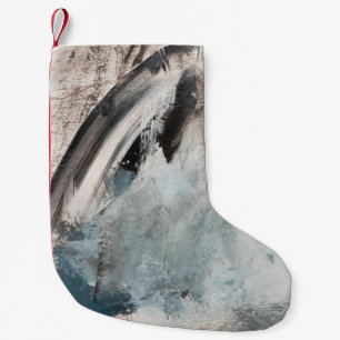 Grijs en blauw Abstract Kunstschilder.abstract, ar Kleine Kerstsok