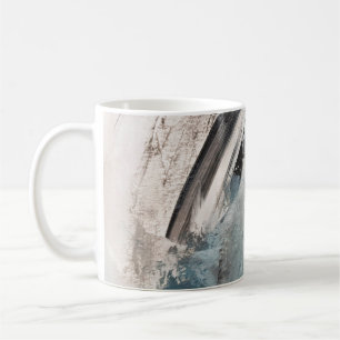 Grijs en blauw Abstract Kunstschilder.abstract, ar Koffiemok