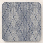 Grijs en Blauw Argyle Bier Onderzetter (Voorkant)