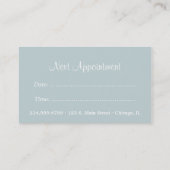 Grijs en Blauw Bloemen Damast Afspraakkaart Afsprakenkaartje (Achterkant)