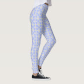Grijs en Blauw Bloemmotief Leggings (Rechts)
