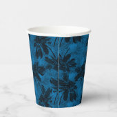 Grijs en blauw bloemmotief. papieren bekers (Rechts)