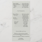 Grijs en Blauw Butterfly Meadow Bruiloft Programma Programmakaart (Achterkant)