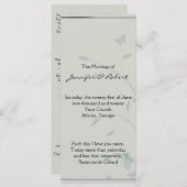 Grijs en Blauw Butterfly Meadow Bruiloft Programma Programmakaart (Voorkant / Achterkant)