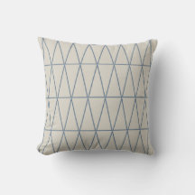 Grijs En Blauw Driehoekig Design Worp Kussen