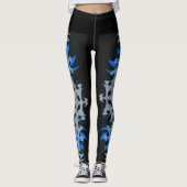grijs en blauw leggings (Voorkant)