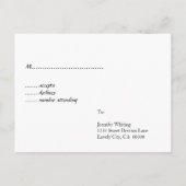 Grijs en blauw RSVP bruiloft reactie Uitnodiging Briefkaart (Achterkant)
