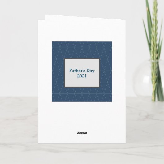 Grijs en blauw Vaderdag voor mijn man Kaart (Achterkant)