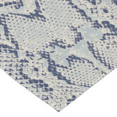 Grijs en blauwe slangenhuid dierenprint korte tafelloper (Hoek)