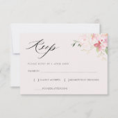 grijs en blozend gouden RSVP-kaart RSVP Kaartje (Voorkant)