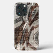 Grijs en bruin Abstract Hoesje-Mate iPhone Case (Achterkant)