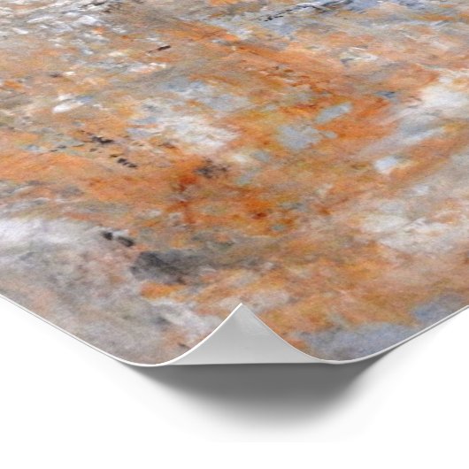 Grijs en bruin Abstract Poster voor kunstschilderi (Hoek)