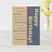 Grijs en bruin Goud Loud Jokes Birthday Kaart (Gele Bloem)