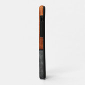 Grijs en bruin kunstleder Case-Mate iPhone case (Achterkant/links)