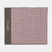 Grijs en bruin modern patroon personaliseren fleece deken (Voorkant (Horizontaal))