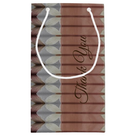 Grijs en bruin patroon klein cadeauzakje (Achterkant)