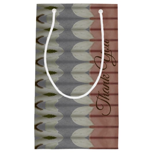 Grijs en bruin patroon klein cadeauzakje (Voorkant)