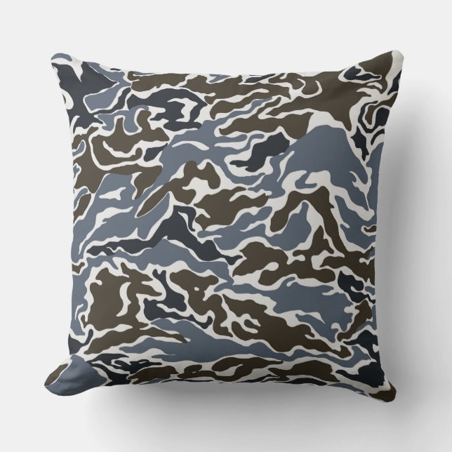 Grijs en bruin Sierkussen van Camo (Voorkant)