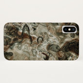 Grijs en bruin stromend marmer Case-Mate iPhone case (Achterkant (horizontaal))