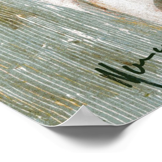 grijs en bruine waterkleurVrijheidsbeeld Poster (Hoek)