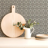 Grijs en crème geometrische bloem tegeltje