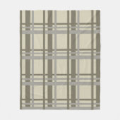 Grijs en crème geplakt fleece deken (Voorkant)