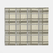 Grijs en crème geplakt fleece deken (Voorkant (Horizontaal))