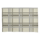 Grijs en crème geplakt kussensloop (Voorkant)