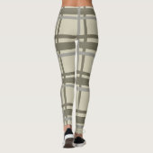 Grijs en crème geplakt leggings (Achterkant)