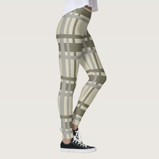 Grijs en crème geplakt leggings (Rechts)