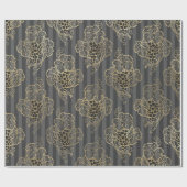 Grijs en Faux Gold  Wijn Cadeaupapier (Vlak)