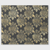 Grijs en Faux  Rozen Cadeaupapier (Vlak)