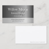 Grijs en geborsteld staal Visitekaartje (Voorkant / Achterkant)