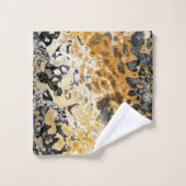 Grijs en geel abstract bad handdoek (Wasdoekje)