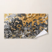 Grijs en geel abstract bad handdoek (Handdoek)